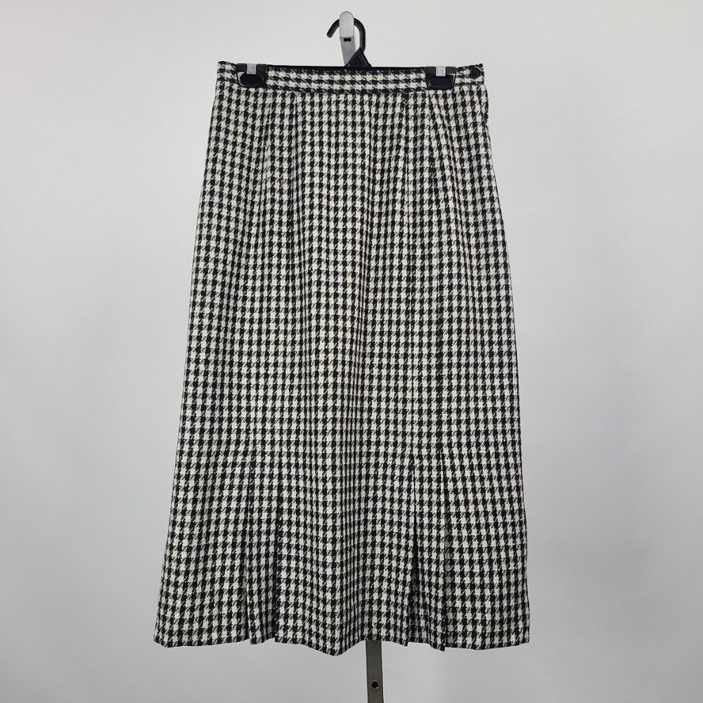 Mister Leonard Wool Hounds Tooth Skirt Size S/M